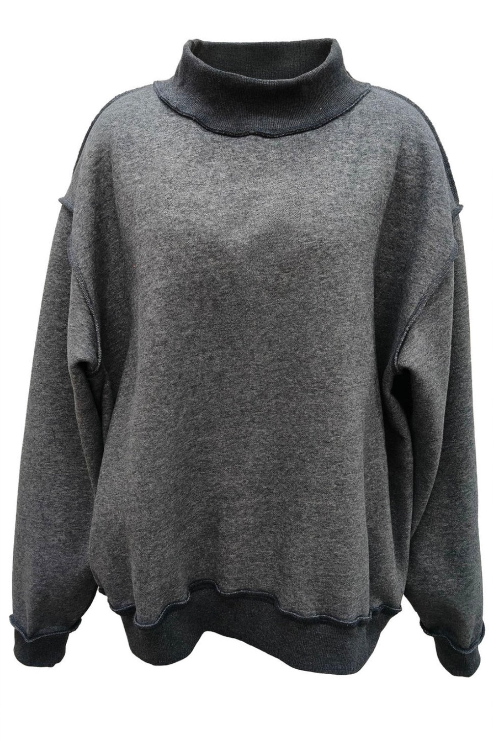 Mockneck Sweatshirt (charcoal)