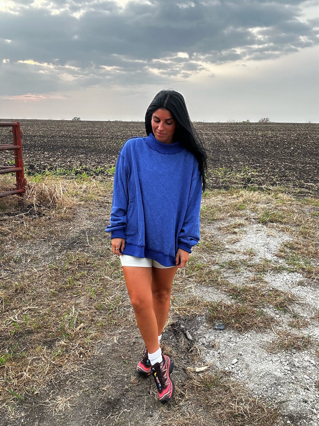 Kinsley Mockneck Sweatshirt (royal blue)