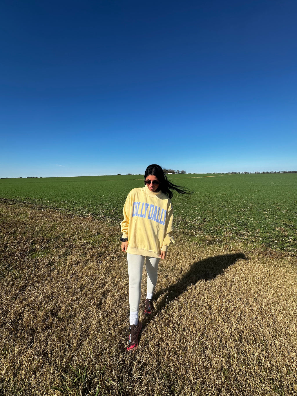 Dilly Dally Mockneck Sweatshirt (yellow)