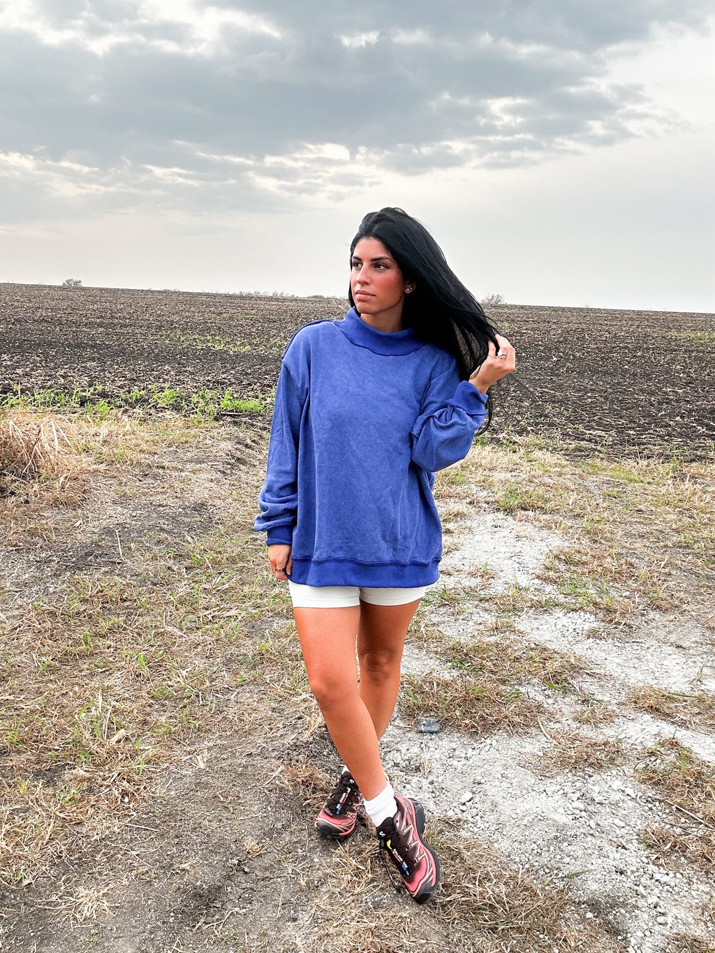 Kinsley Mockneck Sweatshirt (royal blue)