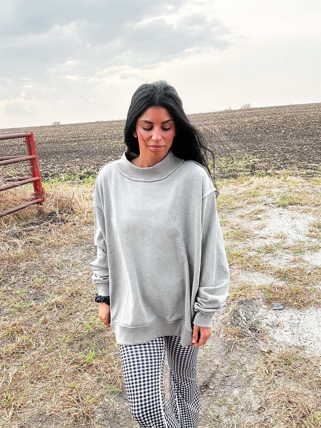 Kinsley Mockneck Sweatshirt (grey)