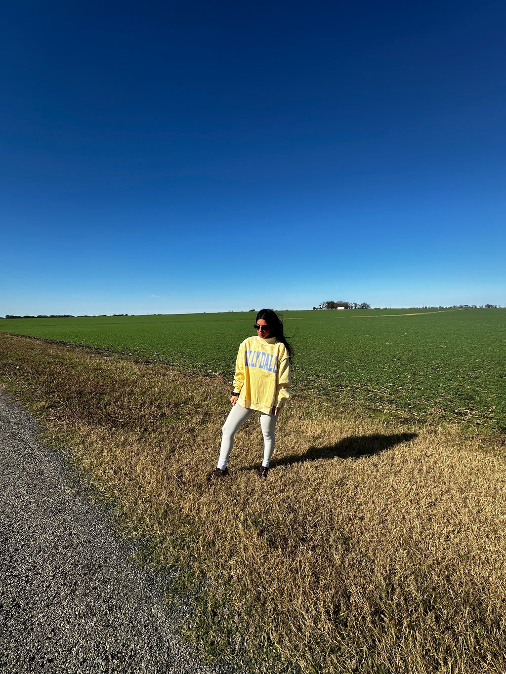 Dilly Dally Mockneck Sweatshirt (yellow)