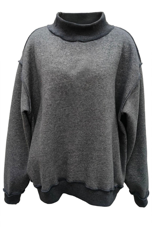 Mockneck Sweatshirt (charcoal)